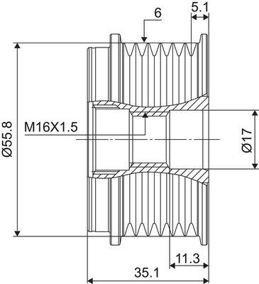 Dispositivo ruota libera alternatore VALEO NEW SPARE PART