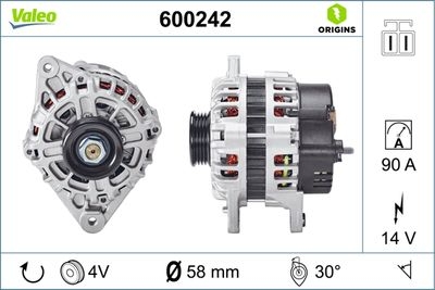 Alternatore VALEO ORIGINS NEW OE TECHNOLOGY