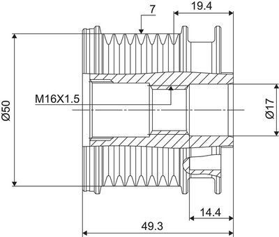 Dispositivo ruota libera alternatore VALEO NEW SPARE PART