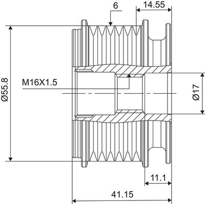 Dispositivo ruota libera alternatore VALEO NEW SPARE PART