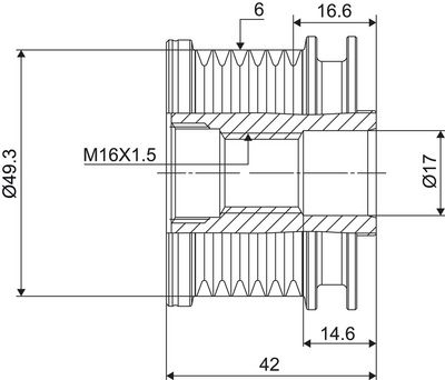 Dispositivo ruota libera alternatore VALEO NEW SPARE PART