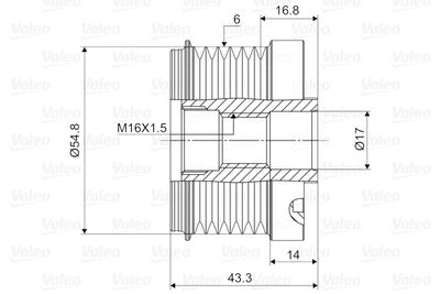 Dispositivo ruota libera alternatore VALEO NEW SPARE PART