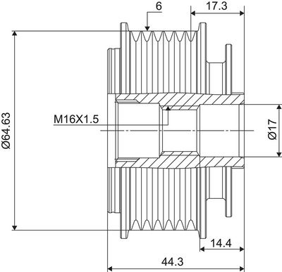 Dispositivo ruota libera alternatore VALEO NEW SPARE PART