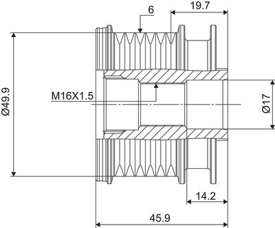 Dispositivo ruota libera alternatore VALEO NEW SPARE PART